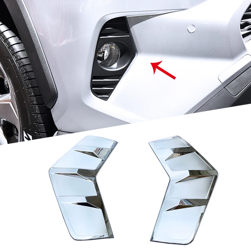 Подходит для Toyota Rav4 2019 2020 ABS Хромированная передняя противотуманная фара крышка