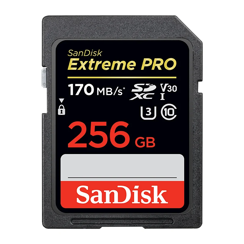 SD-Карта SanDisk SDHC 64 ГБ 128 256 SDXC флэш-карта памяти класса 10 U3 для цифровой камеры |