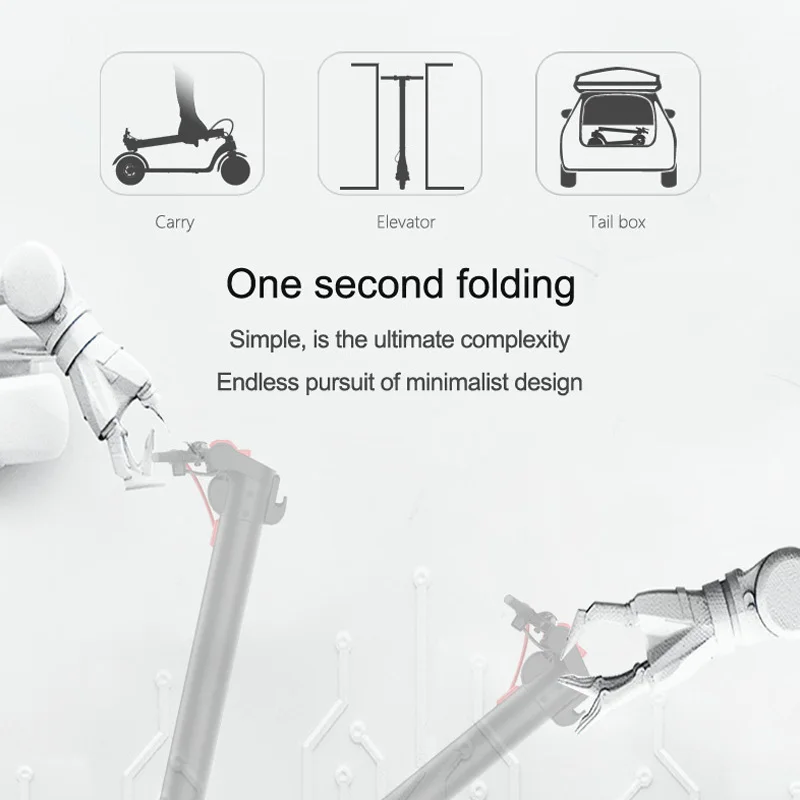 Smart Electric Scooter Portable Foldable Off-road Tires Two-wheeled Mini Outdoor Riding For Adults | Спорт и развлечения