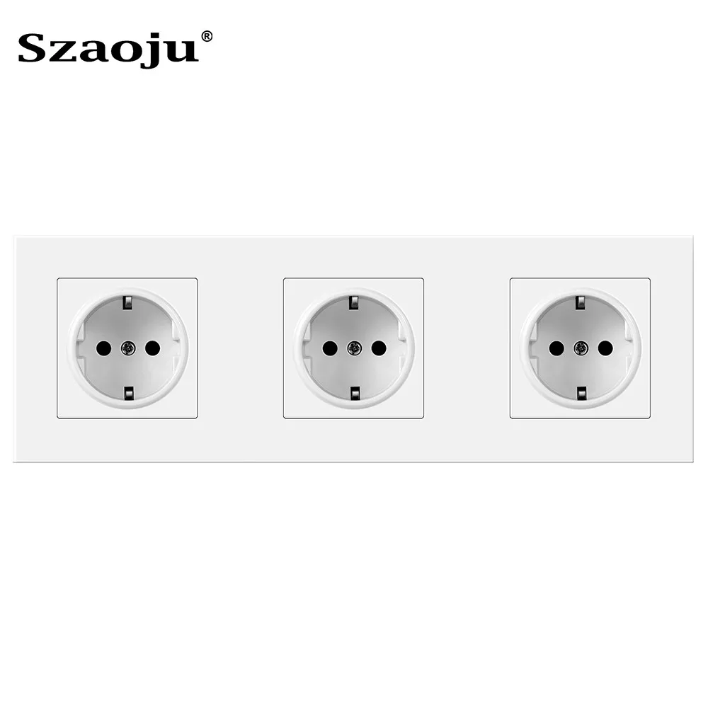 Настенная розетка Szaoju 16 А немецкая стандартная Schuko многослойная пластиковая