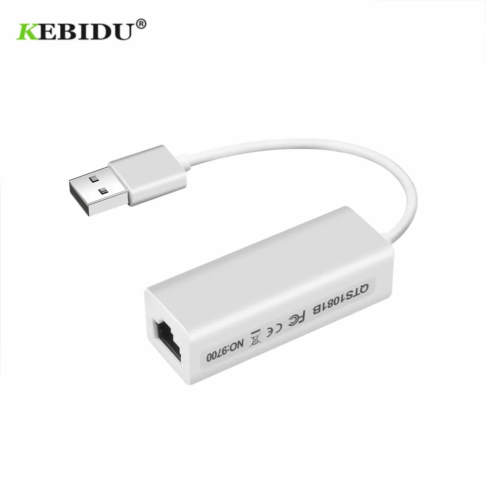 KEBIDU USB 2 0 male к RJ45 Female Высокоскоростной Ethernet сетевой LAN адаптер карта 10 для ПК
