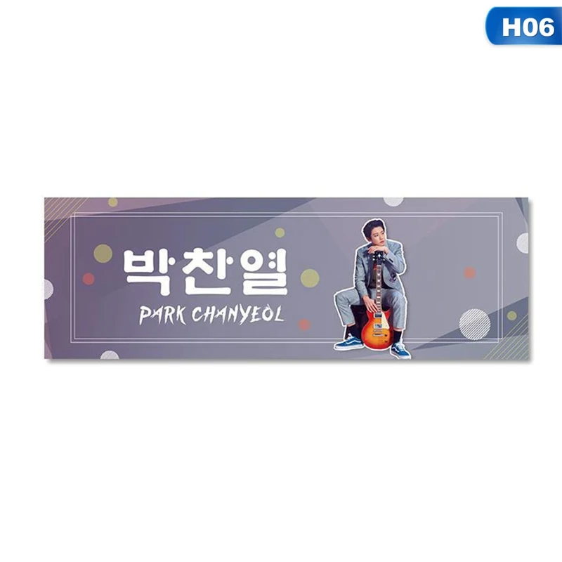 1 шт. ручной баннерный постер Kpop EXO BAEKHYUN CHANYEOL SEHUN с поддержкой концертов для