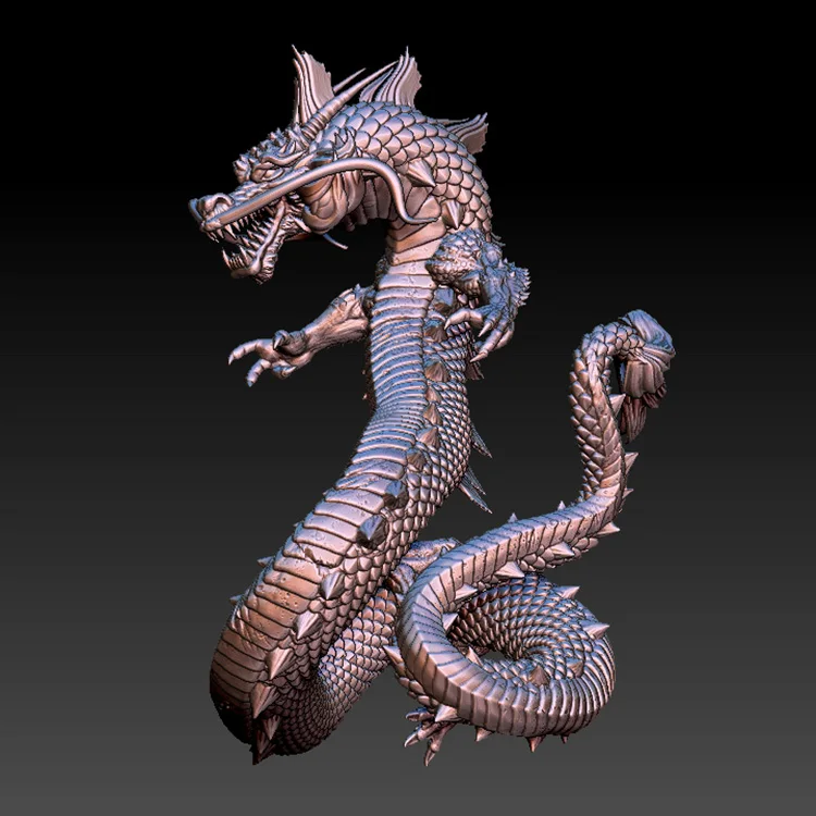 New Dragon 3d STL Model for CNC Router Engraver Legends and Gods of China Hua Mulan 3D Carved Figure Sculpture in File | Инструменты