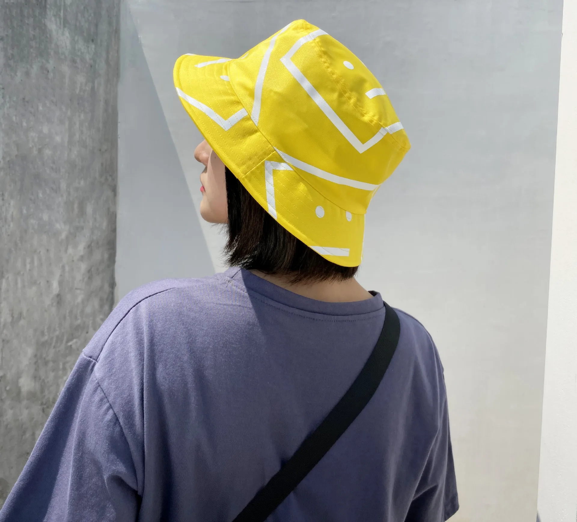 Ac Studios Smiling face Beanie Skull Caps Smiley fisherman hat with large brim sunhat Acne Hats Beach sun hat anti UV basin hat