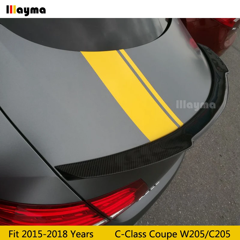 FD Стиль углеродного волокна задний спойлер на багажник для Benz C class C180 C220 C250 2 купе