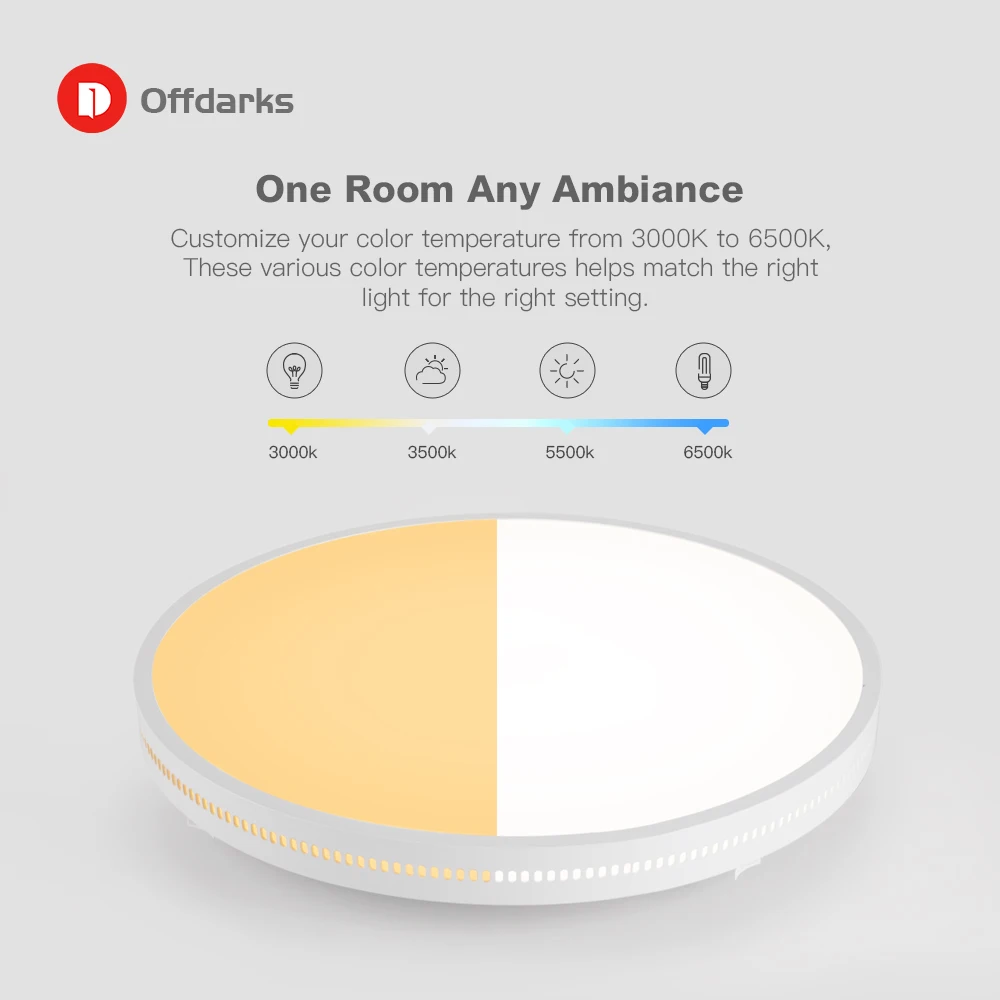 $62.87 Modern LED ceiling light RGB dimming 60W/72W APP wifi voice intelligent control living room bedroom kitchen ceiling lamp