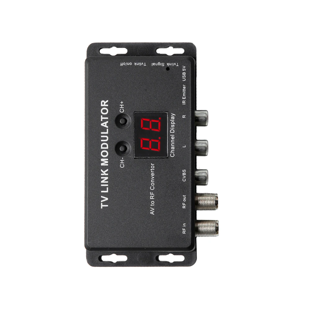 TM70 UHF TV LINK модулятор AV к RF преобразователь ИК-расширитель с каналом PAL/NTSC дисплея |