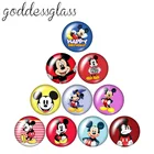 Disney Микки Мышь стильная футболка с изображением персонажей видеоигр 10 шт. 12 мм18 мм20 мм25 мм кабошоны круглые фото кабошоны разрисованные изделия из стекла с плоской задней частью Цепочки и ожерелья, украшения своими руками