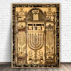 Shiviti налет печать кабала амулет иврит талисман плакат благословение дома винтажная еврейская фотография