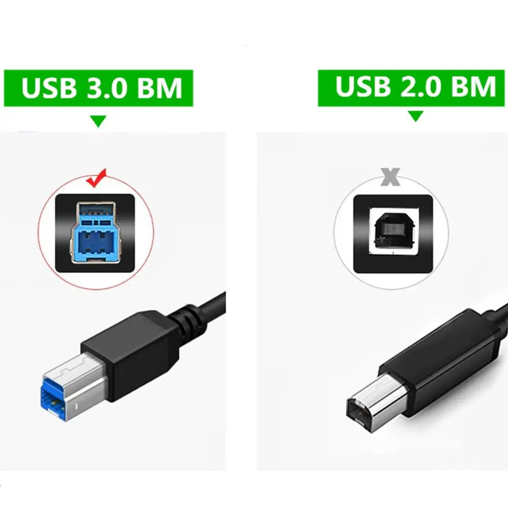 Кабель концентратор для принтера USB3.1 Type C на USB 3 0 BM B папа c совместимый с Canon