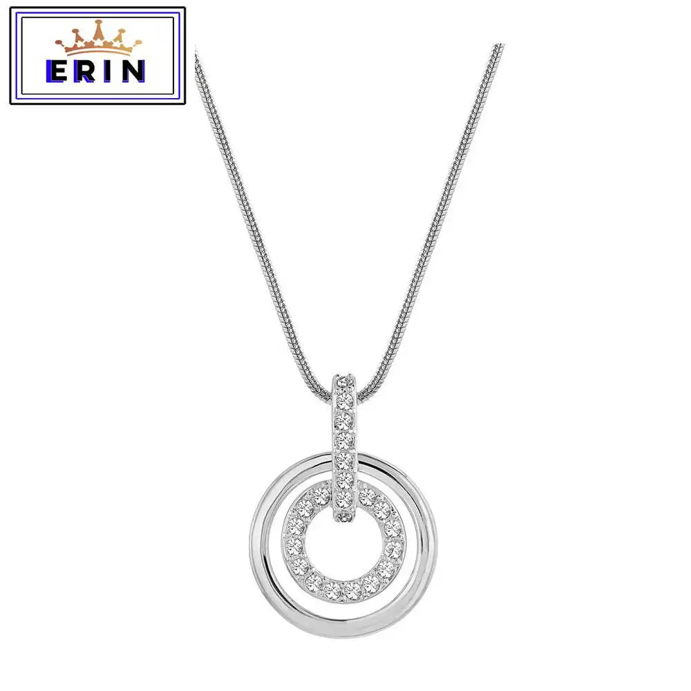 

ERIN High quality SWA New Double Round Pendant female Necklace