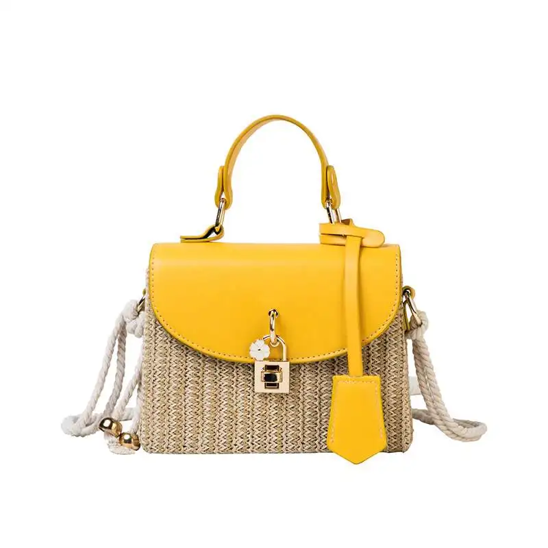 

fashion rattan women shoulder bags designer handbags luxury wicker woven crossbody bag summer beach straw bag lady small purses