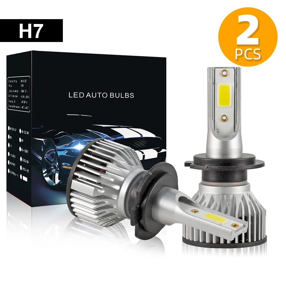 

2Pcs H4 H7 H1 LED 48W 12000LM H8 H11 H13 HB2 9005 Led Bulb HB4 9006 9004 LED Car Headlight Auto Fog Light 12V