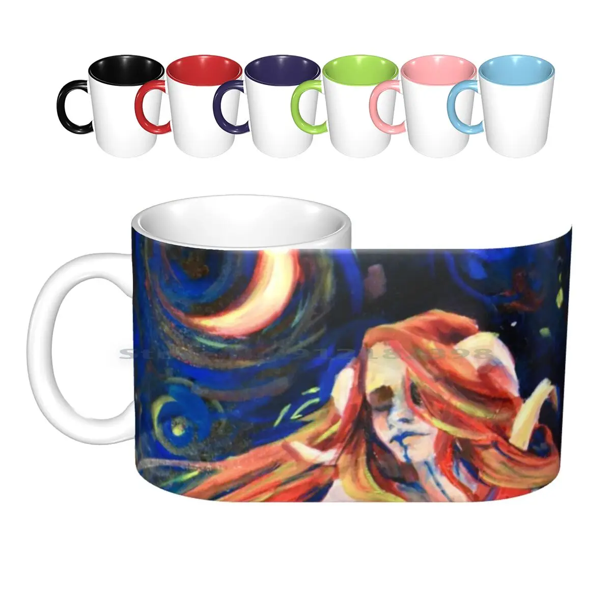 

Керамические кружки для исследований, кофейные чашки, Кружка для молока и чая, кружка с изображением черепа, выразительная луна, звезда, кре...