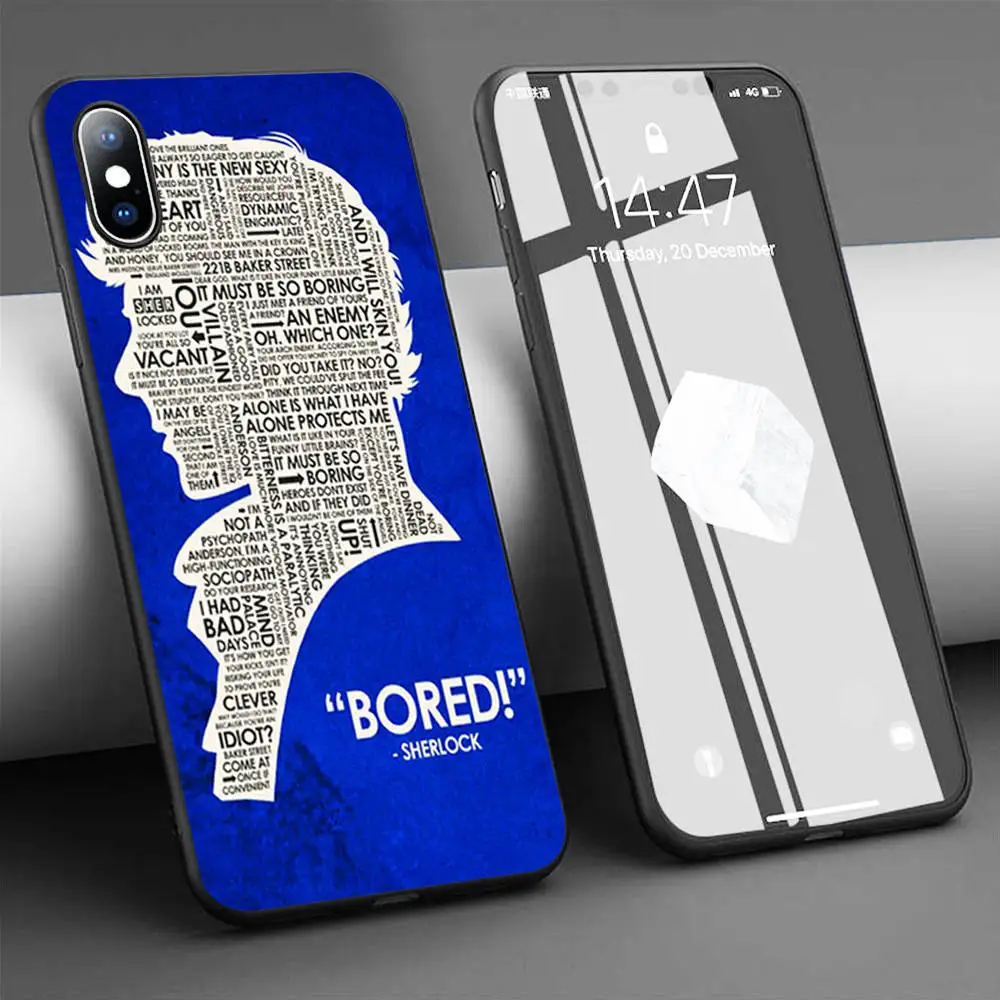 Чехол GOP sherlock bbc с цитатами мягкий силиконовый чехол для телефона iPhone 11 Pro Max X 5S 6 6S XR