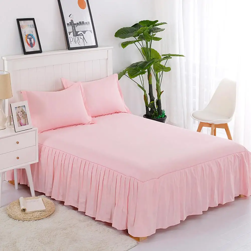 DS Стиль s принцесса стиль Плиссированное хлопковое покрывало простой сплошной