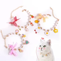 princess pearl pet necklace accessories for puppies dogs cats birthday party wedding chihuahua rabbits kitten collars