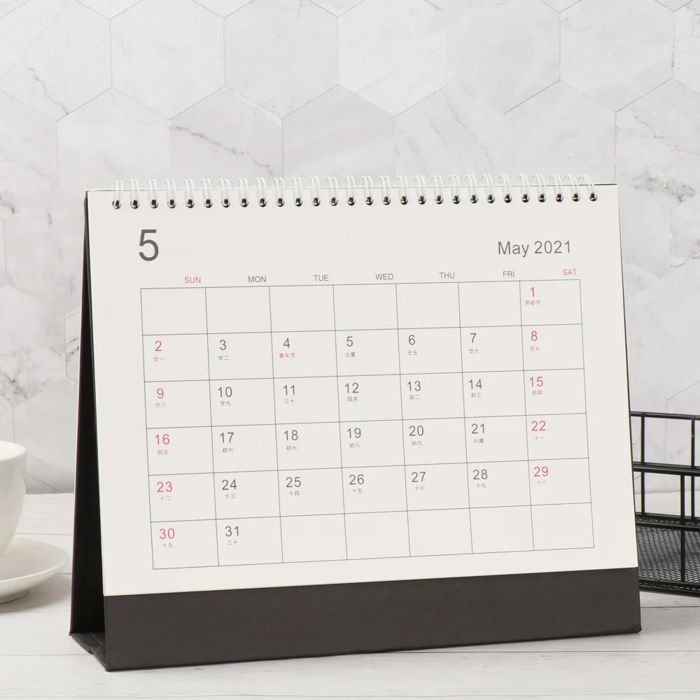 

2021 Simple Desktop Paper Calendar Home Decor Yearly Agenda Organizer Scheduler Office Fashion Planner Notebook Hand Drawing