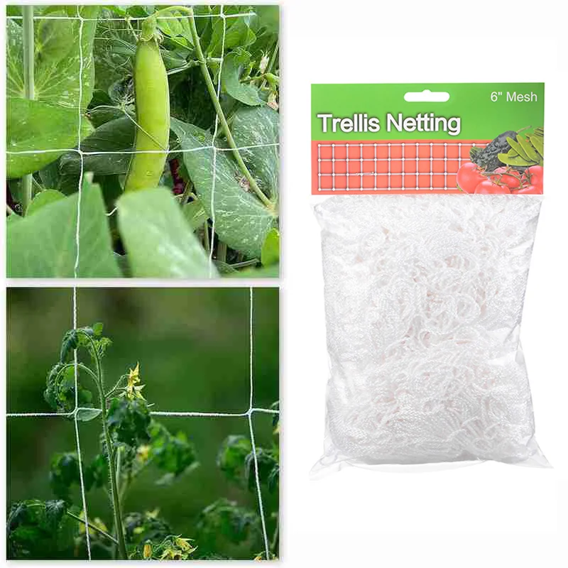 

Plant Trellis Netting Heavy-Duty Polyester Plant Support Vine Climbing Hydroponics Garden Net Accessories Multi Use