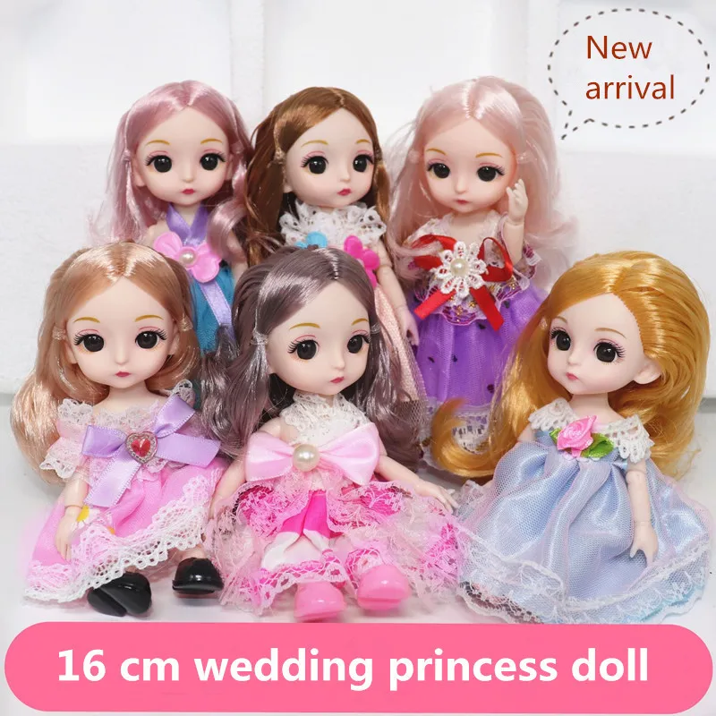 Bjd Кукла 16 см 13 подвижной шарнир с изящным кукольным 3D реальный глаз одеваются