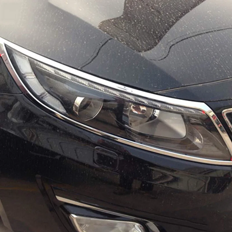 Для Kia Optima K5 2014 2015 ABS хромированный передний и задний светильник s крышка лампы