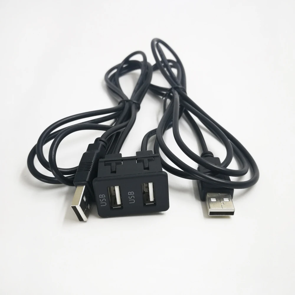 Biurlink 150 см автомобильный тире заподлицо два USB порта Панель Авто Лодка двойной USB удлинитель адаптер для Volkswagen Toyota