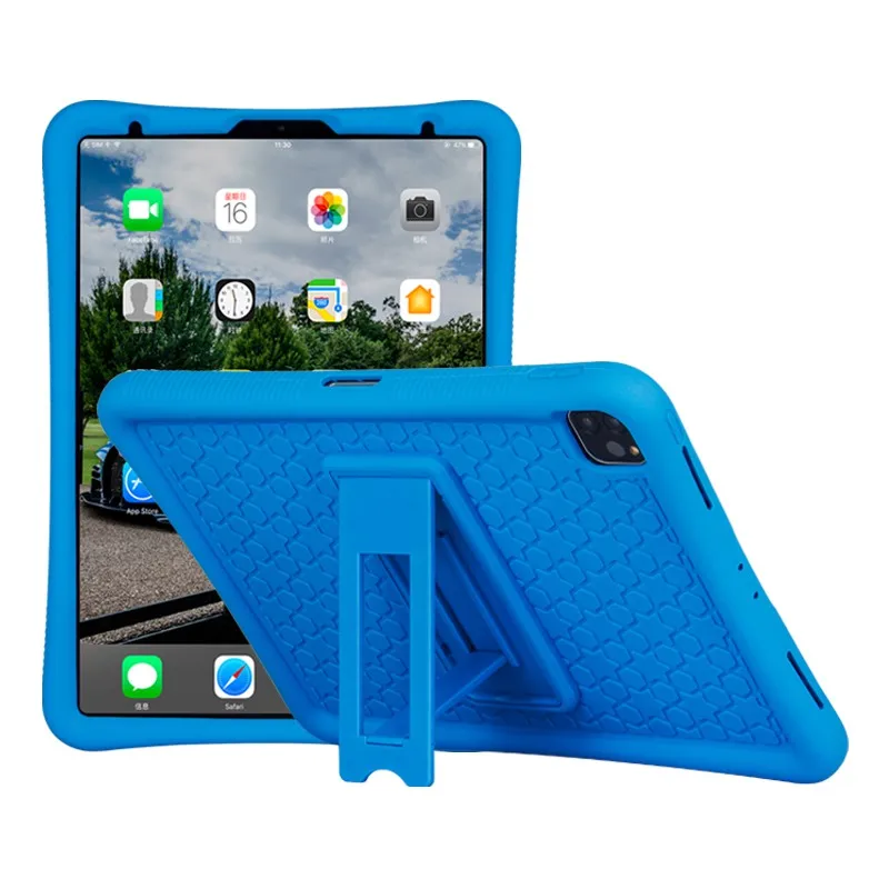 Фото Подходит для Apple tablet 2020, новый ipad pro 11 дюймов, защитный силиконовый чехол с полным краем, защита от падения, быстрая доставка №5