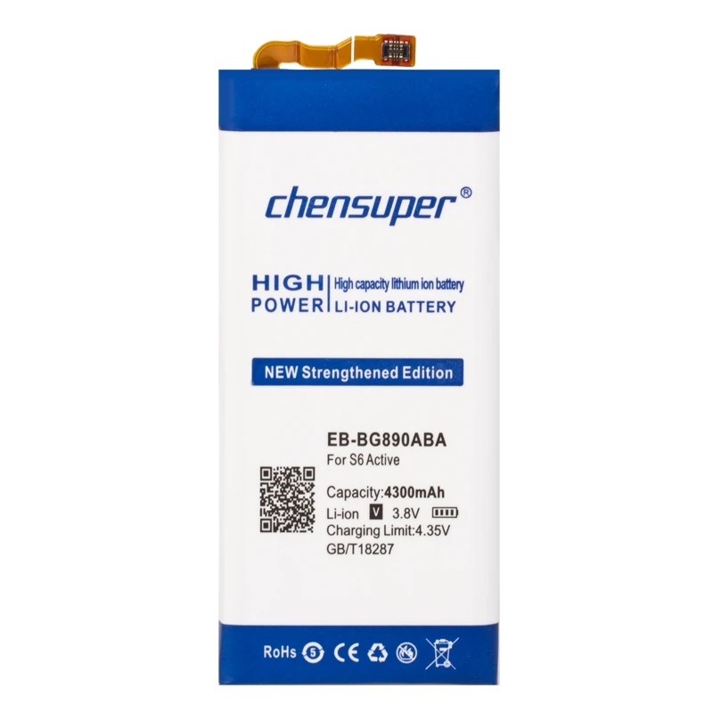 Chensuper-bater&iacute;a para Samsung Galaxy S6 Active G890A G870A Galaxy S6 Active, bater&iacute;a de 4300mAh, EB-BG890ABA, LTE-A y SM-G890, SM-G890A-1