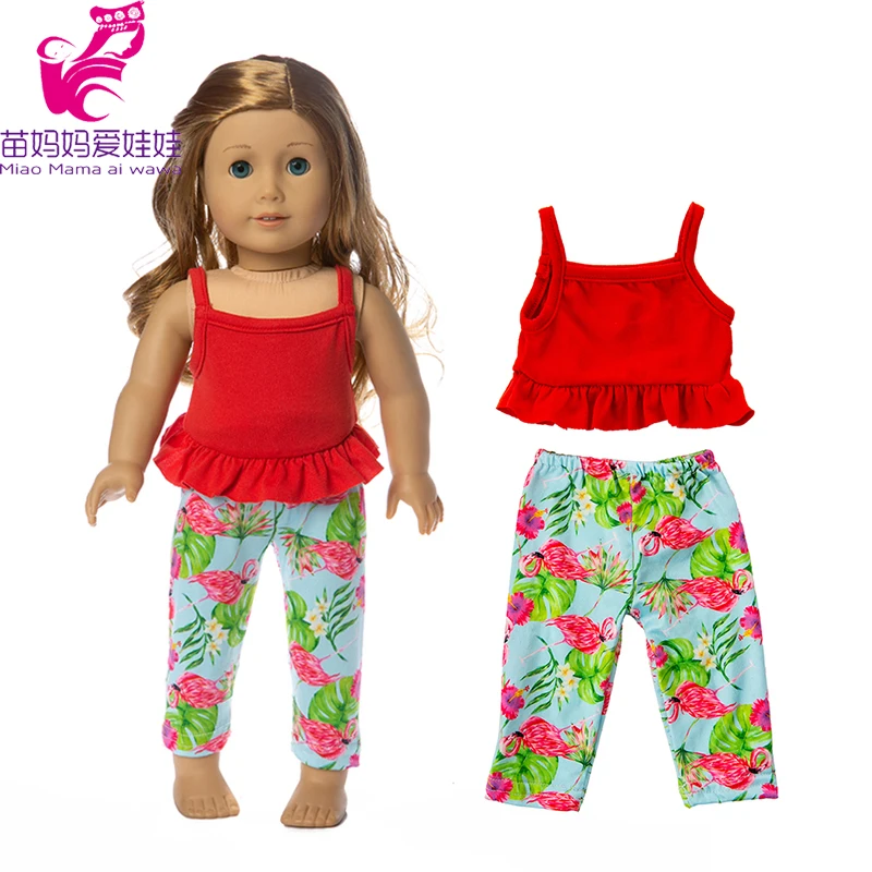 18 дюймовая кукольная рубашка с ремешком брюки подходят для кукол новорожденных