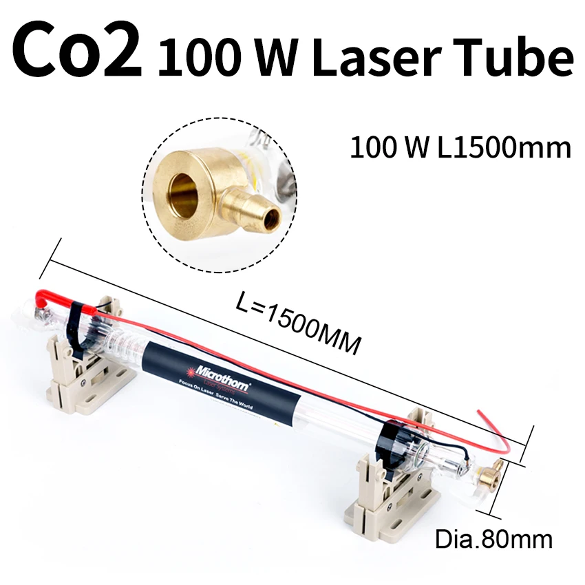 

001 Co2 Laser Tube 100w Engraving Cutting Spare Parts with High Quality