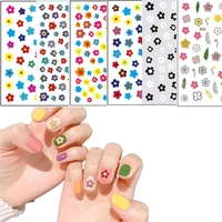 summer design cartoon flowers cute manicure sliders nail stickers hyuna style 3d