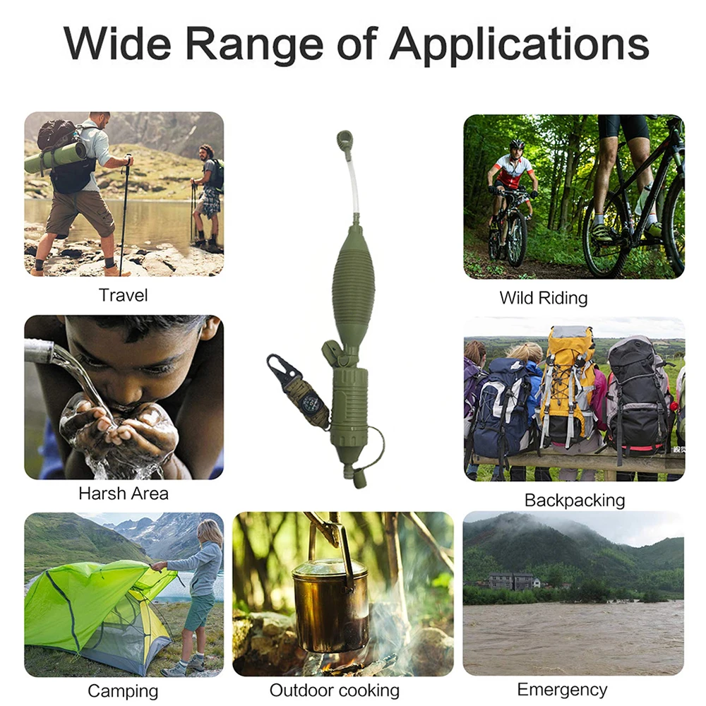 

Straw Water Filter Survival Filtration Portable Gear Emergency Preparedness Supply for Drinking Hiking Camping Travel Hunting