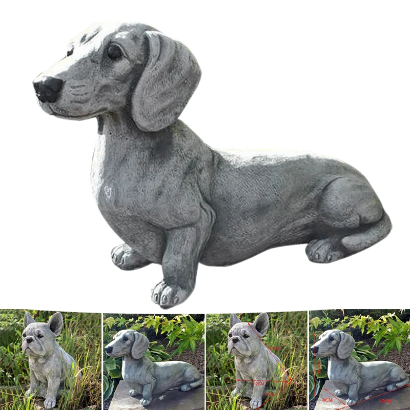 

Dachshund Statue Garden Decor Resin Crafts Dog Lover Gift Sculpture Patio Lawn Courtyard Home Decoration xqmg Garden Statues New