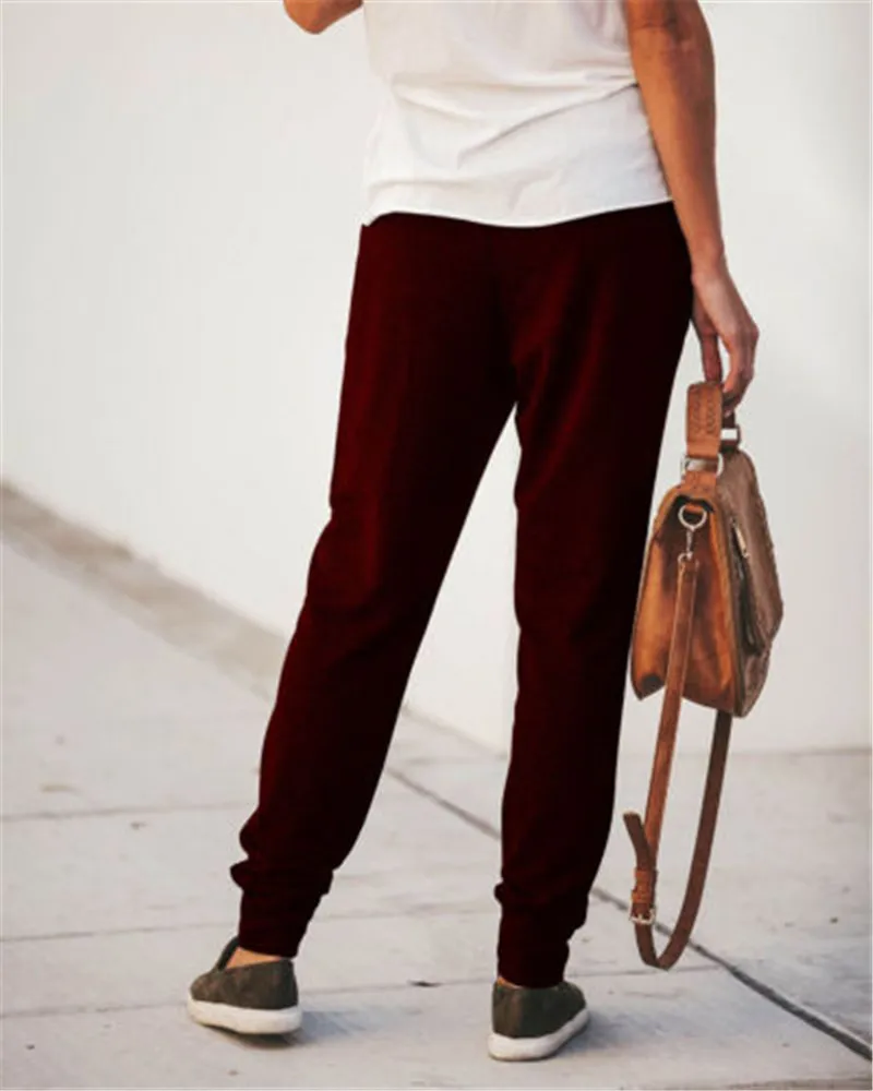 

Women Sweatpants Outdoor Pants Casual Loose Ladies Solid Soft Harem Trousers Fitness