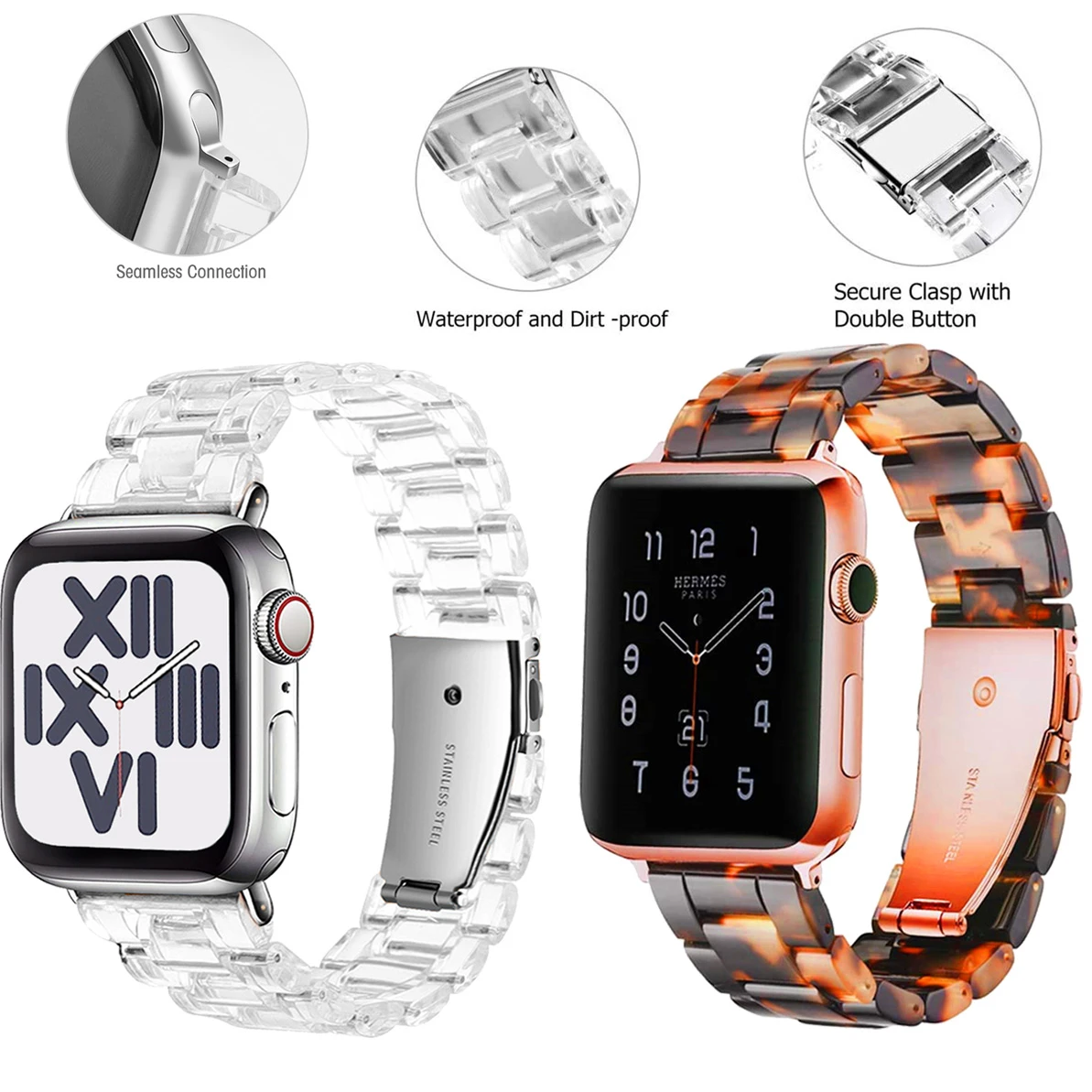

Ремешок резиновый для часов Apple Watch Band Series 7 SE 6 5 4 3 2 1, Прозрачный женский браслет-петля 44 мм 40 мм 41 мм 45 мм 38 мм 42 мм