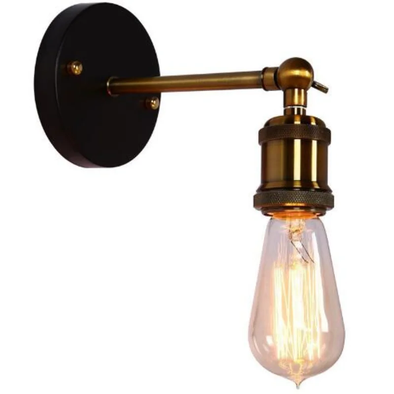 Винтажные Настенные светильники E27 лампы для спальни прикроватного столика в