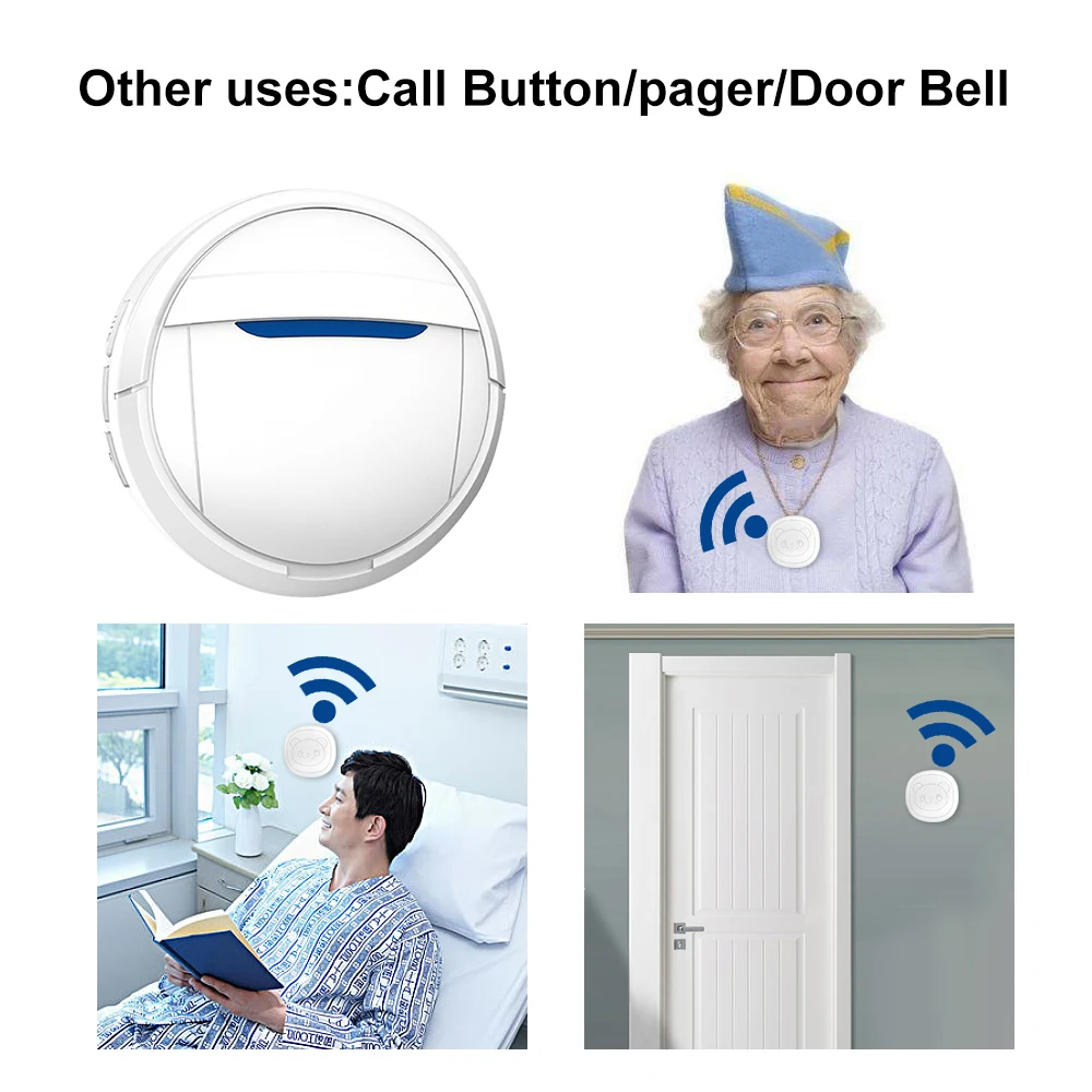 Беспроводной дверной звонок для собаки тренировочный 1 приемник и 2