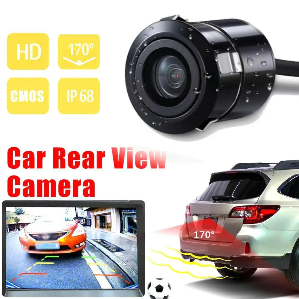 

NEW High-definition Car Rear View Camera 4 LED Night Vision Reversing Auto Parking Monitor CCD Waterproof 170 Degree HD Video