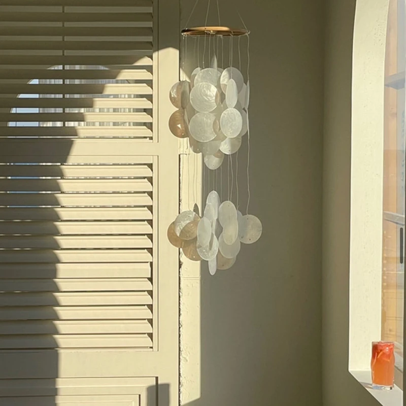 

J60B Natural Shell Wind Chime Kids Room Nursery Decoration Wall Hanging Windchimes