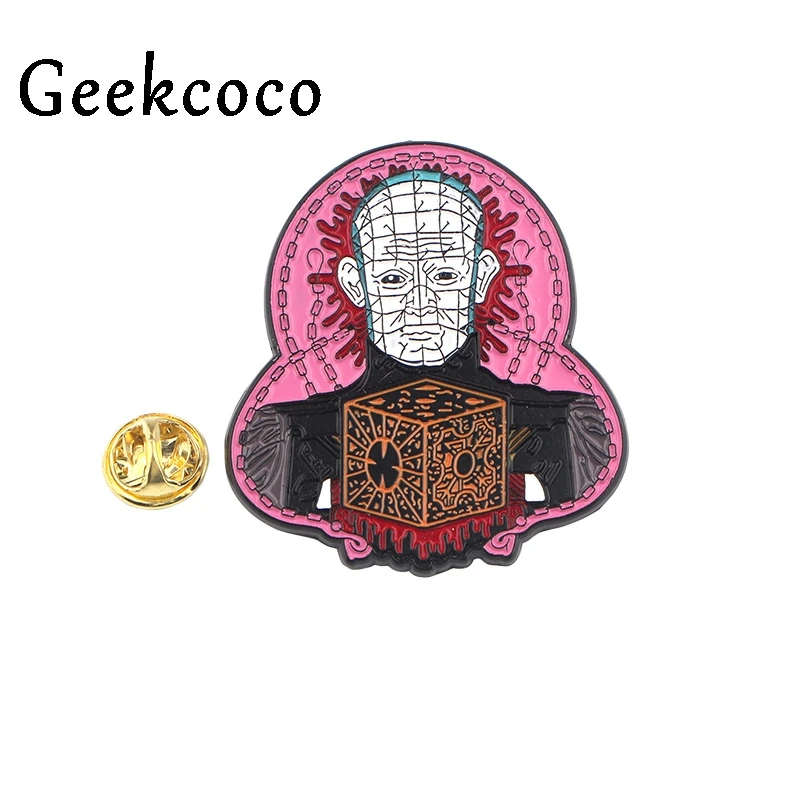 Hellraiser броши для мужчин и женщин цинковый сплав Эмаль Булавка медаль мультфильм для рубашки рюкзак Одежда Декоративные значки J0660