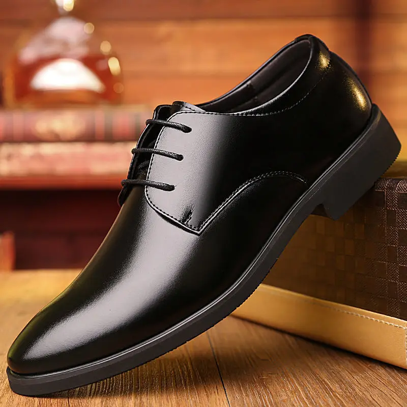

2021 Spring Autumn New British Style Casual Business Shoes for Man Pointed Toe Slip-on Shallow Dress Shoes Fashionable for Work