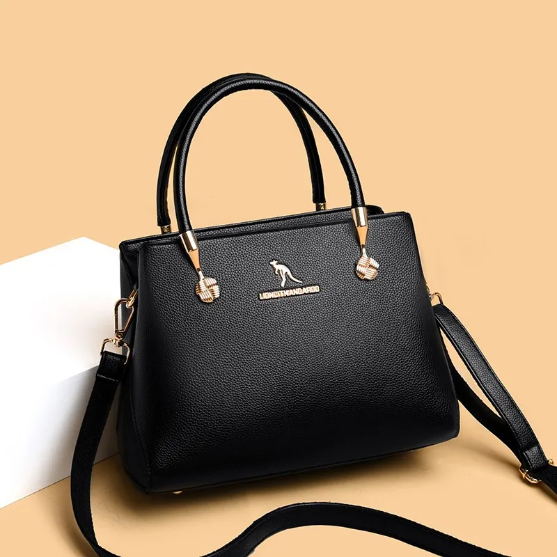 

Tote Bags for Women 2021 New Fashion All-match Simple Shoulder Diagonal Portable Genuine Leather Purses and Handbags Luxury Sac