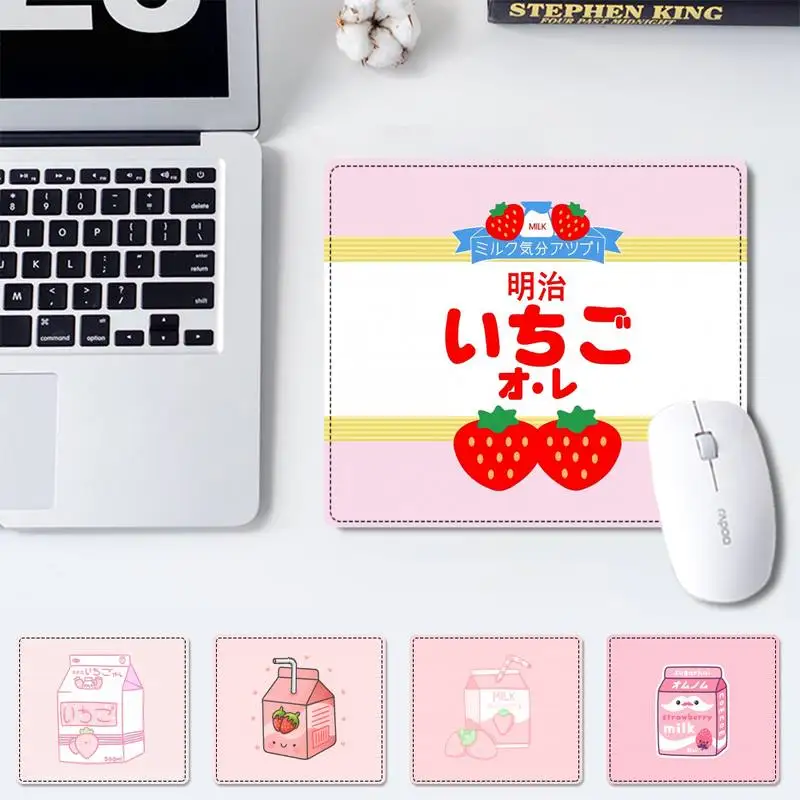 

Accessories Cute Japanese Strawberry Milk office Pad Small Pad Family Laptop Gamer Rubber MouseMat MousePad Desk Gaming Mousepad