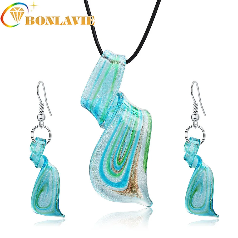 Креативный экзотический спиральный нож кулон цветные серьги с глазурью 2018