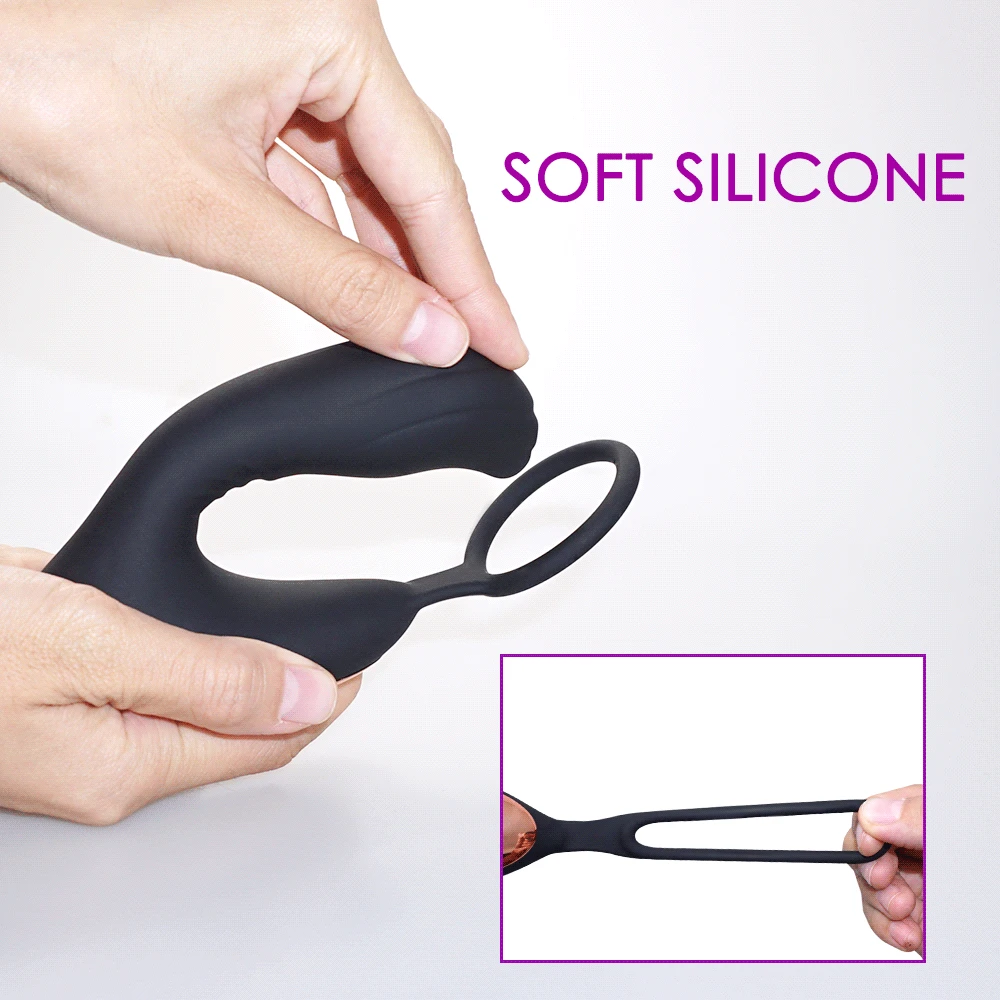 Массажер простаты с пультом дистанционного управления USB зарядка кольцом на