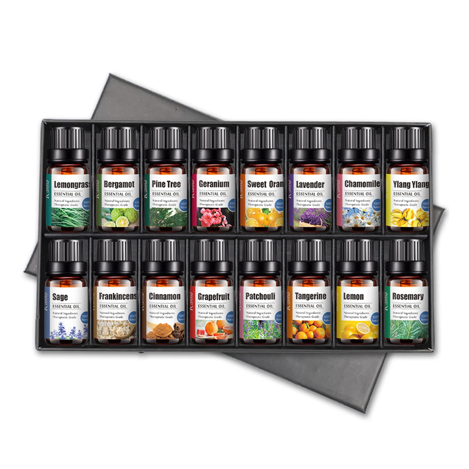 

16Pcs/Set Pure Natural Essential Oils Gift Set Massage Shower- Diffuser Aroma Oil Lavender Vanilla Jasmine Rose Stress Relief