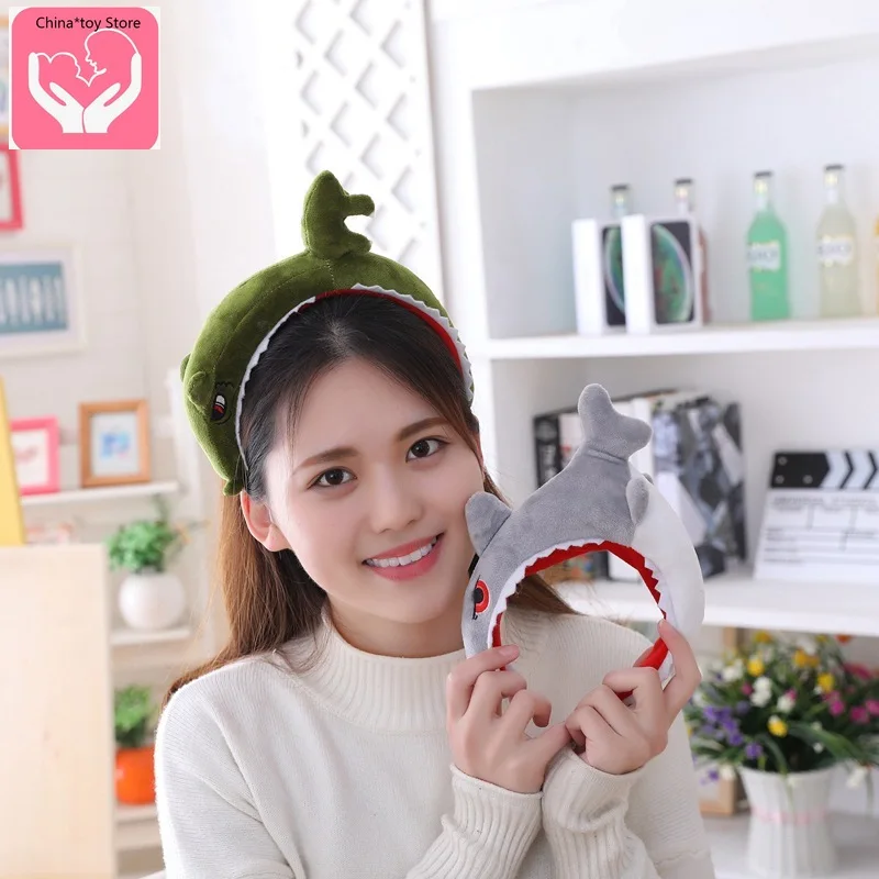 

Лидер продаж, резинка для волос в виде динозавра, акулы, плюшевая игрушка, кукла, подарок-сюрприз, мультяшный капюшон для детей, ПП хлопок