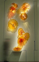 100 blown glass art wall plates flower shaped glass plates murano art glass wall lights