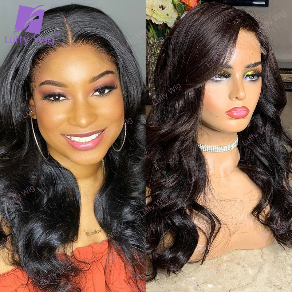 

Long Wavy 5x5 PU Silk Base Lace Front Wig Brazilian Remy Human Hair Scalp Top Wigs Glueless Pre Plucked For Black Women LUFFY