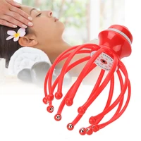 claw electric head massager stress relief hair loss therapy scalp massage machine red